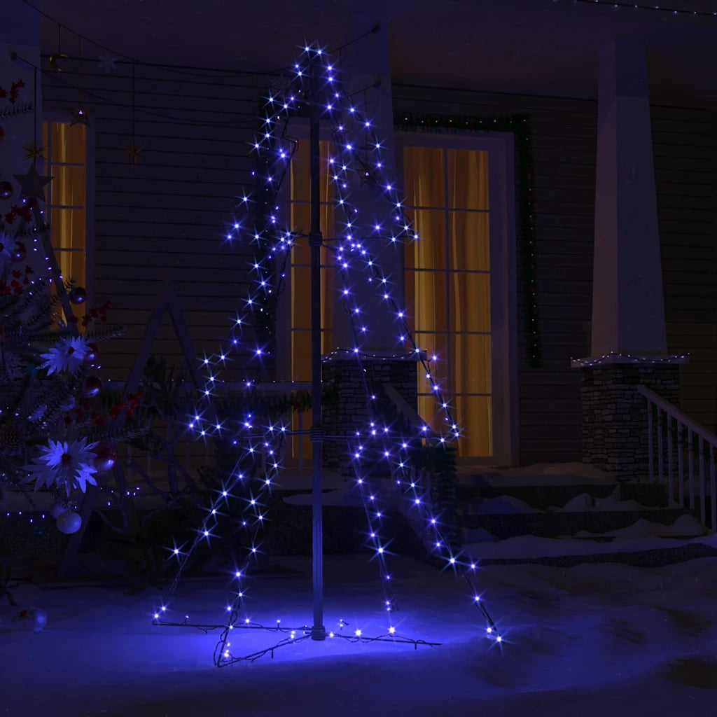 Albero di Natale | Decorazioni natalizie a Cono 160 LED per Interni Esterni 78x120 cm