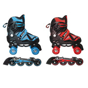 Pattini Classici e in Linea Roller 2 in 1 Misura Regolabile 35-38 Ruote Intercambiabili Blu o Rosso