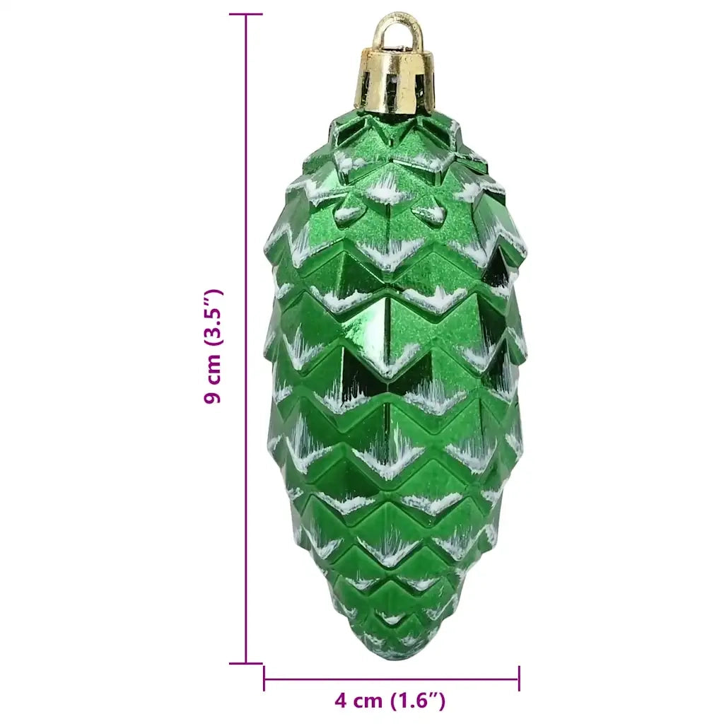 Palla di pino di Natale 40 pz Verde Plastica CFW8633185