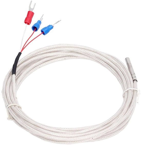 Sonda di temperatura acqua-tight - PT100 - Termistore a 3 fili - Intervallo di misura -200 °C a +450 °C - Lunghezza 3 metri - Materiale PFA - Sonda di temperatura