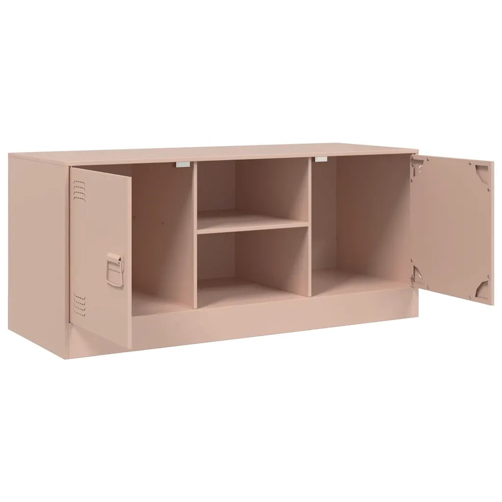 Mobile Porta TV Rosa 99x39x44 cm in Acciaio