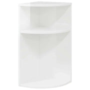 Tavolino | Tavolo laterale Bianco Lucido 29,6 x 29,6 x 60 cm Legno multistrato