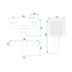Rubinetto Doccia Rea Argus Gold