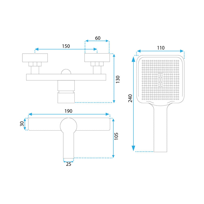 Rubinetto Doccia Rea Argus Gold