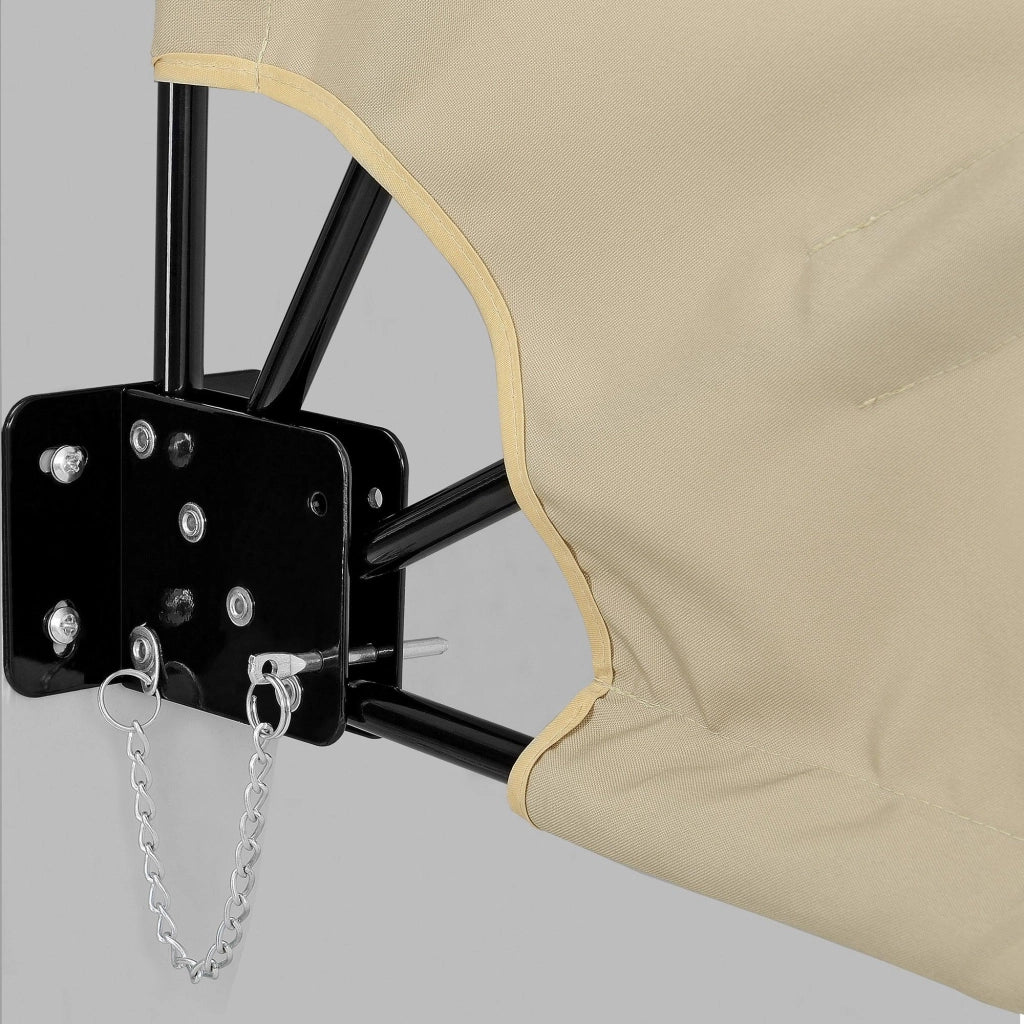 Tendalino/ombrellone laterale a parete protezione solare poliestere beige 160 cm x 160 cm 03_0003080