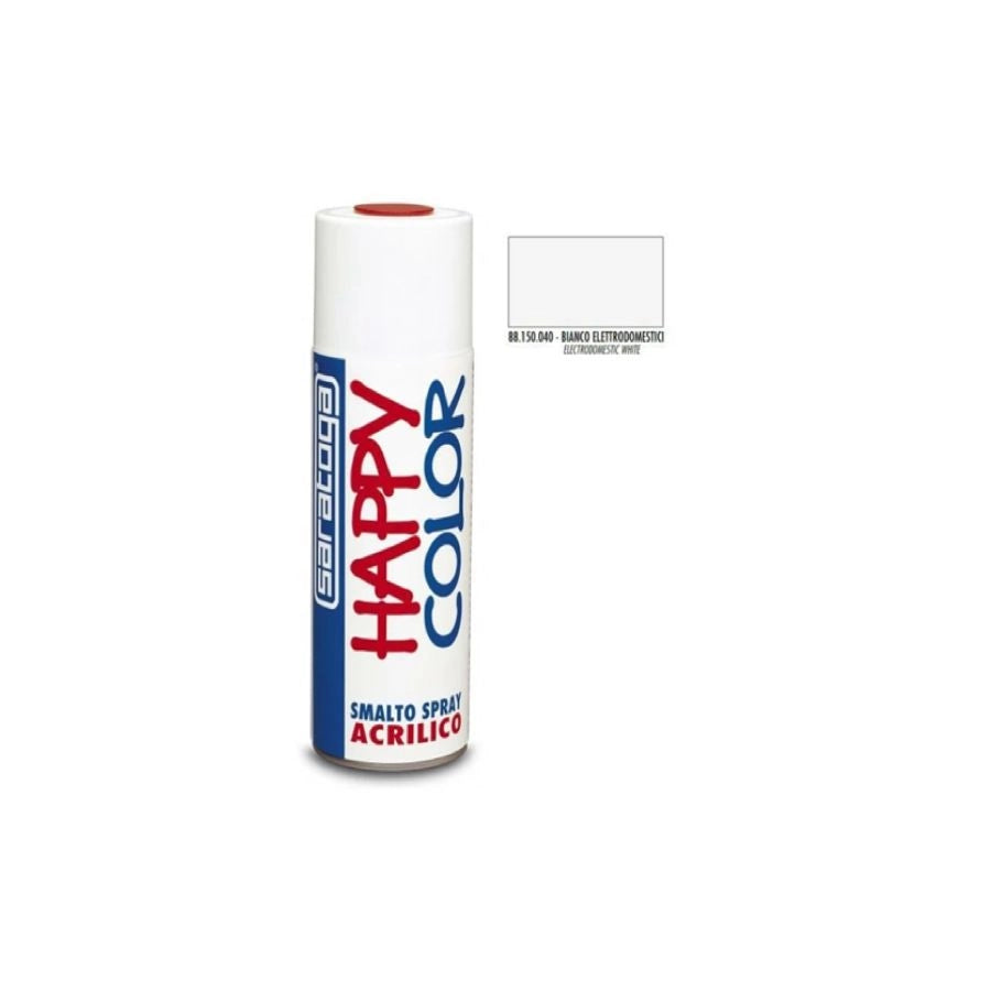 SMALTO SPRAY ACRILICO BIANCO 400ML  PER RITOCCO E RIPARAZIONE SUPERFICI  ELETTR