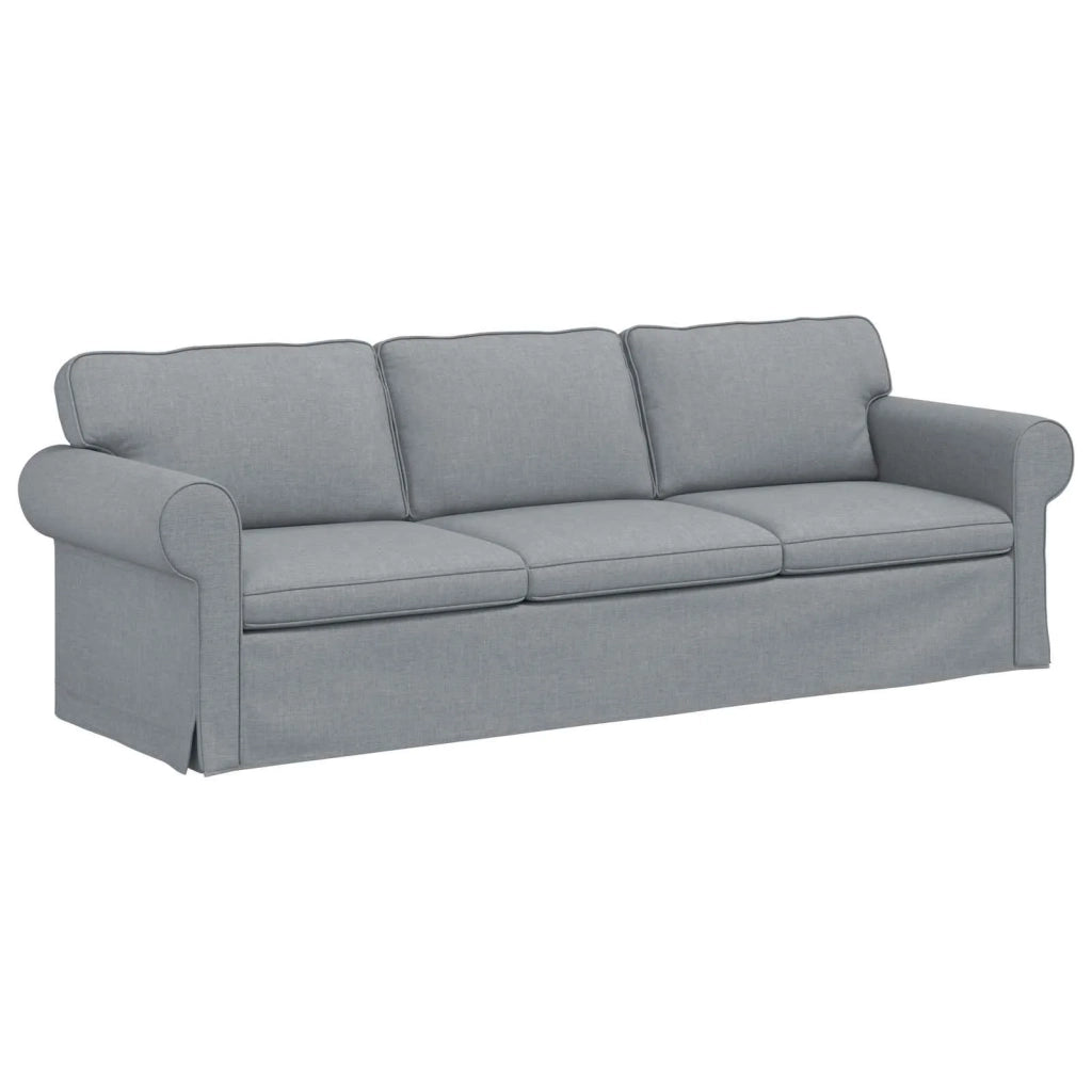 Set di divani 2 pcs Grigio chiaro 245 x 82 x 80 cm Tessuto