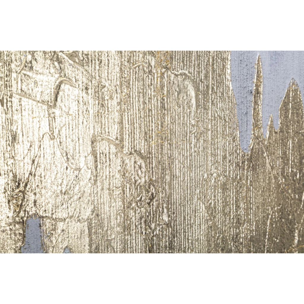 Dipinto su tela Goldage line-art figura femminile con fiori 100x80 cm