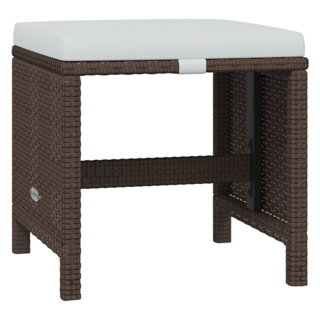Set da Pranzo per Giardino 21pz con Cuscini in Polyrattan Beige cod mxl 38859