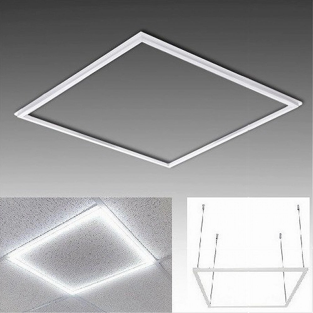 Trade Shop - Pannello Led Telaio Luminoso Cornice 60x60 Cm 48 W 5700lm Lampadario Sospensione Tot -