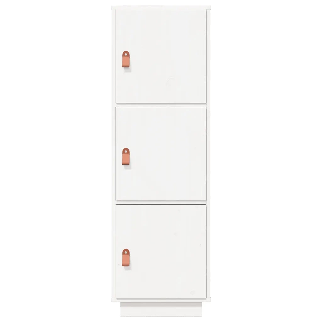 Credenza Bianca 34x40x108,5 cm in Legno Massello di Pino cod mxl 16126