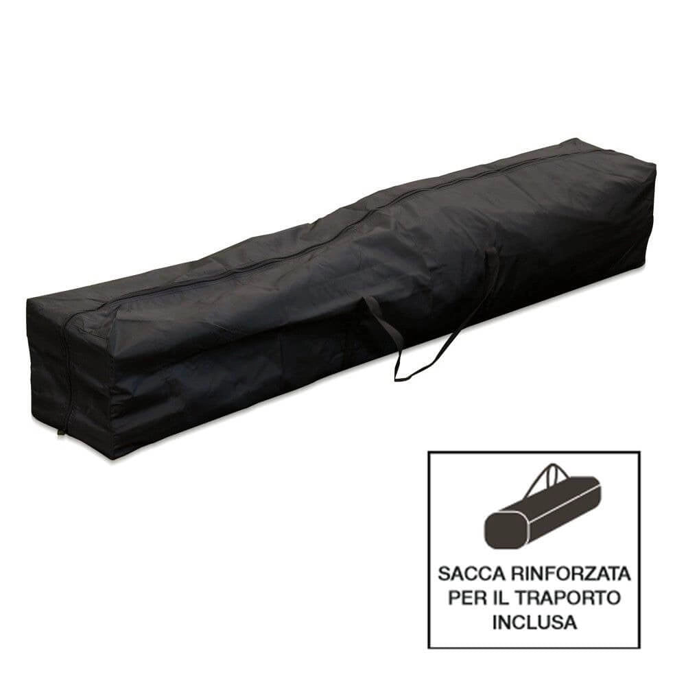 Gazebo Richiudibile Pieghevole 3x2m in Acciaio e PVC Impermeabile Bianco