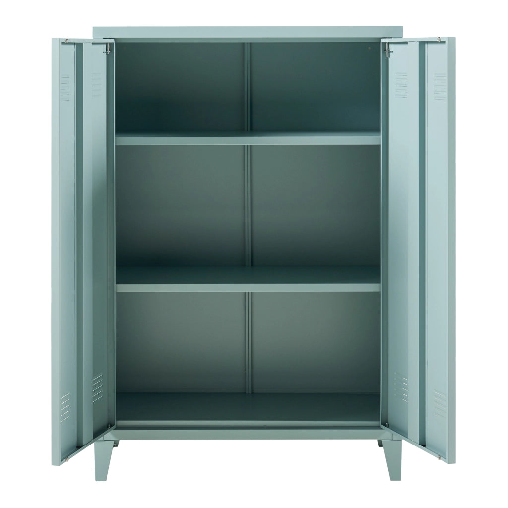 Armadietto da Ufficio Oripää in Acciaio 110 x 75 x 33 cm Blu Grigiastro [en.casa]