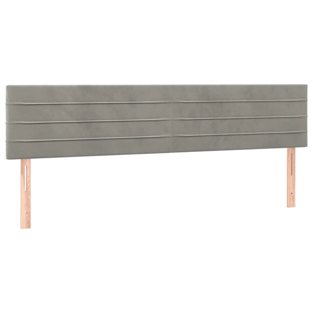 Letto a Molle con Materasso e LED Grigio Chiaro 200x200 cm Velluto 3134483