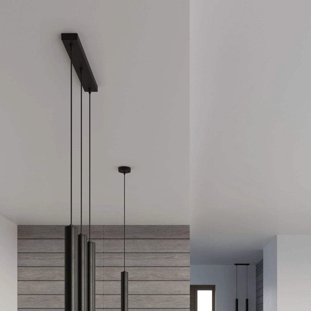 Lampadario SULTAN 3 Pure Lume nero metallo/vetro G9