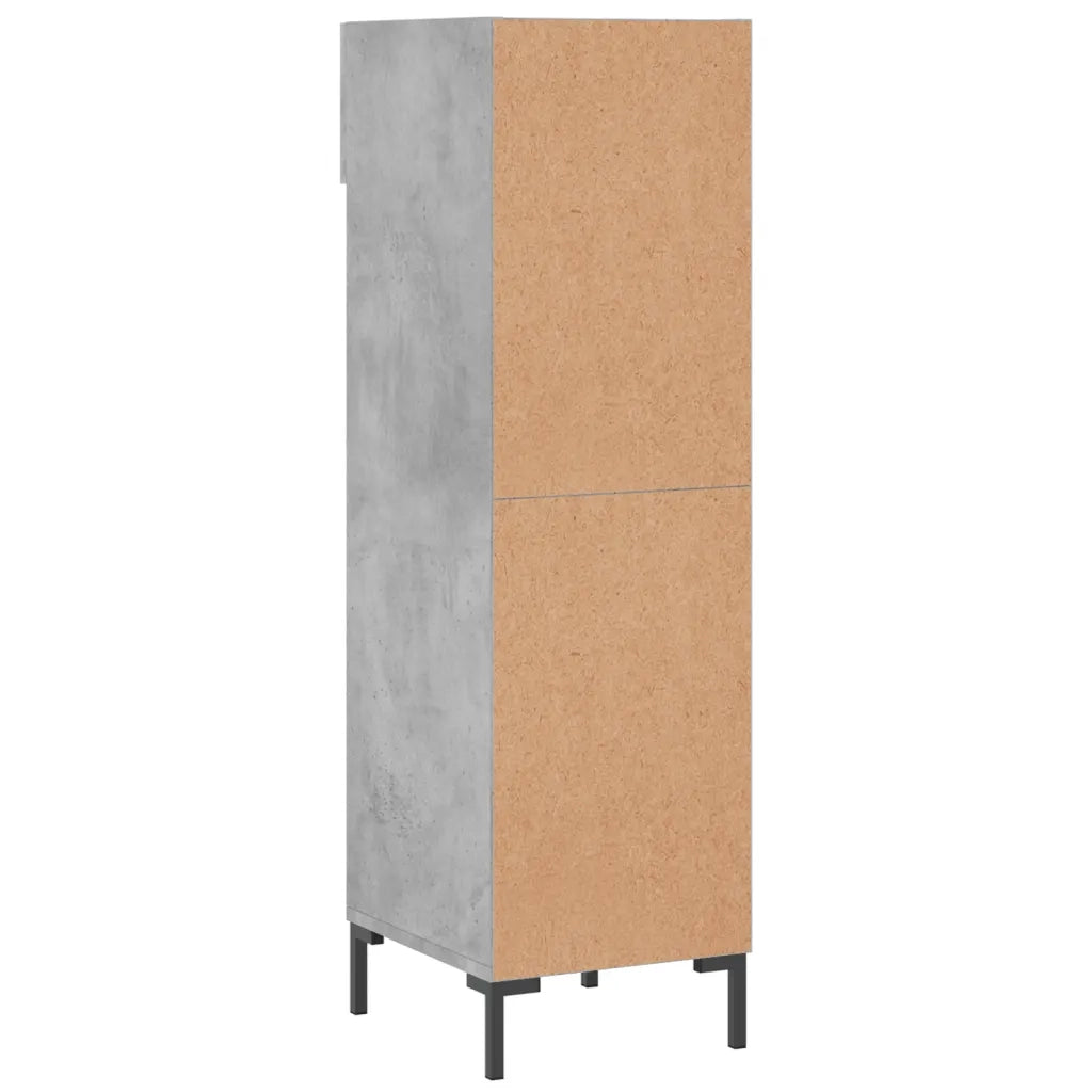 Scarpiera Grigio Cemento 30x35x105 cm in Legno Multistrato