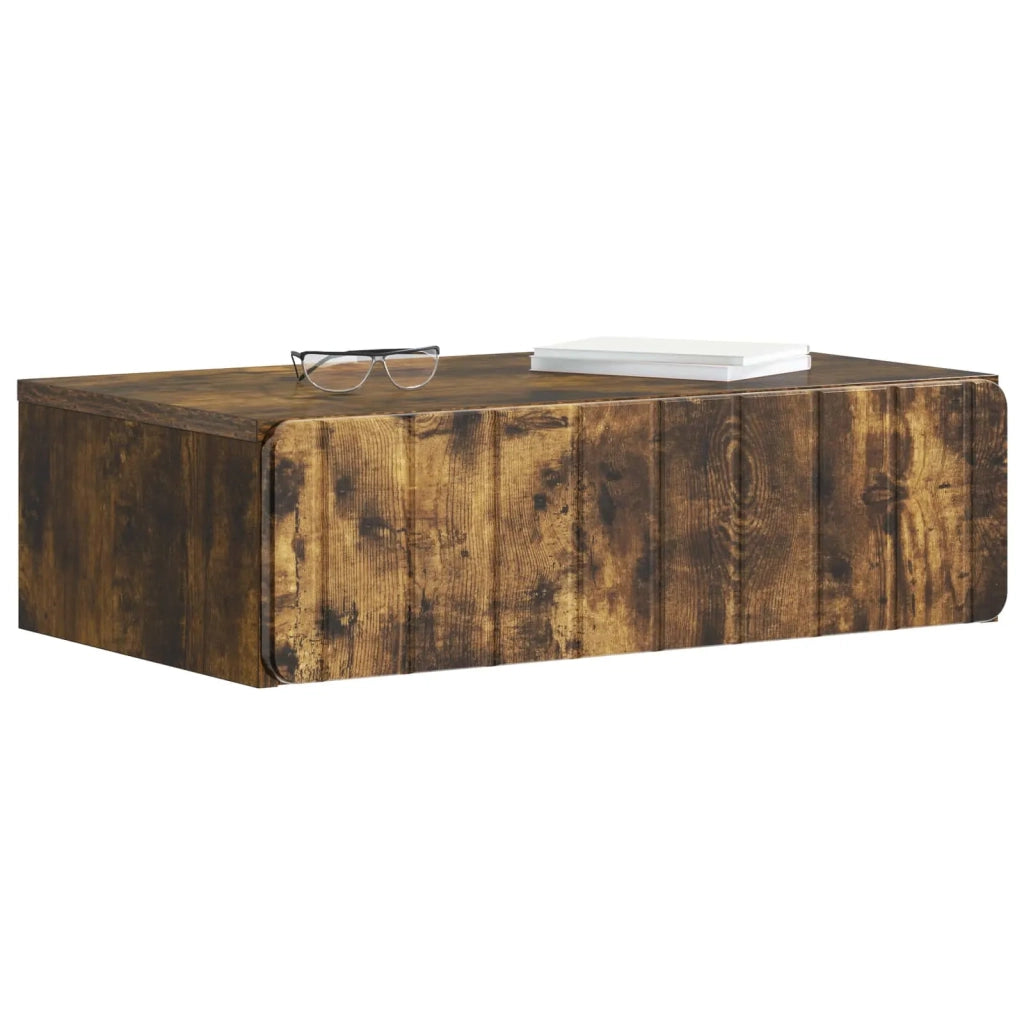 Tavolino da Parete Laterale Rovere Fumo 59 x 34,5 x 17 cm 898320