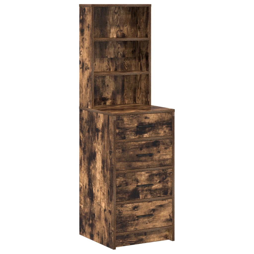 Highboard in Rovere Affumicato 40x41x135 cm in Legno Ingegnerizzato