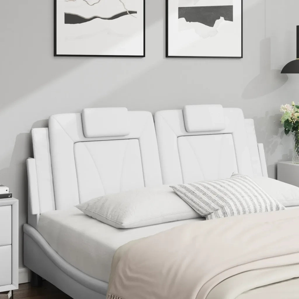 Cuscino Testiera Viana Bianco 140 cm in Similpelle CFW6762984