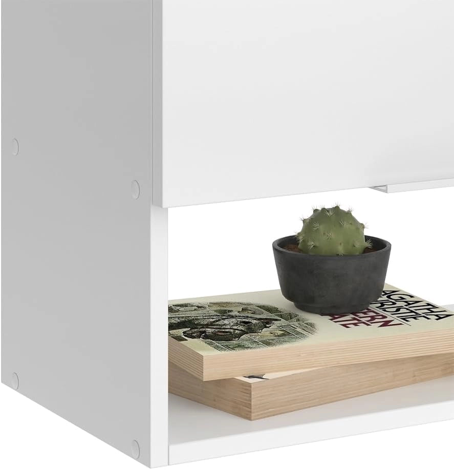 Credenza Wido, Bianco/Sonoma, 60 x 100 cm con porta, adatto al montaggio a parete per bagno o cucina