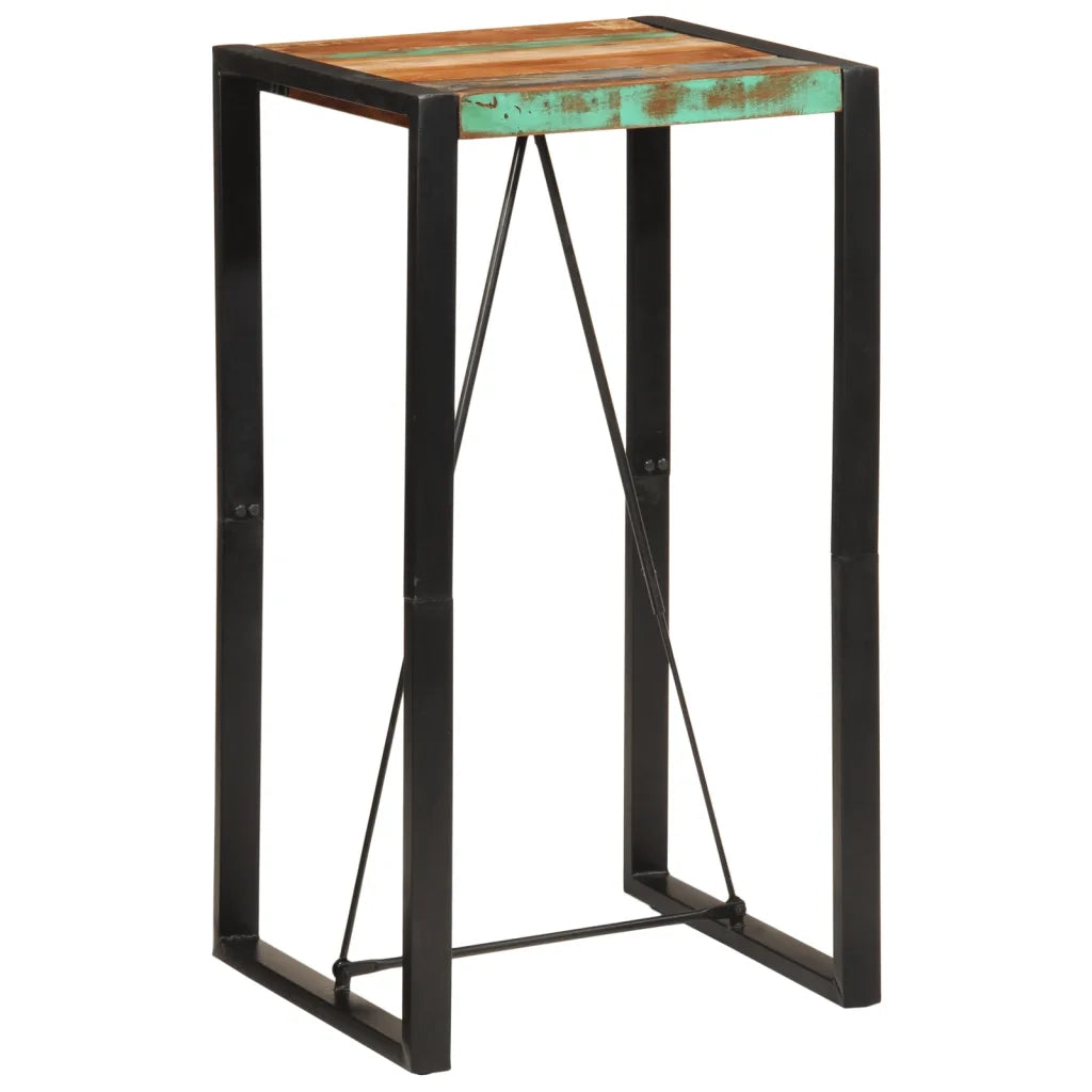 Tavolo da Bar 60x55x110 cm in Legno Massello di Recupero