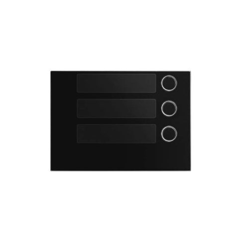URMET FRONTALE 3 PULSANTI ALPHA NERO