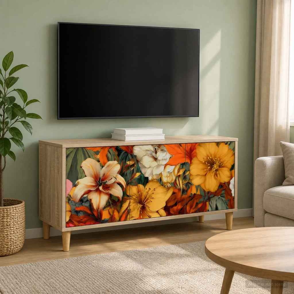 Mobile TV GENNEP 102 x 33 x 50 cm Sonoma Legno ingegnerizzato 8007075