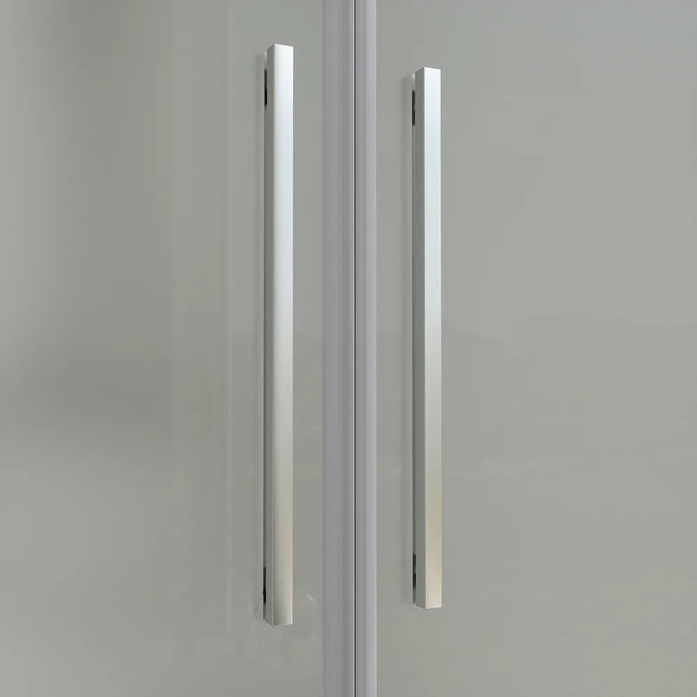 Porta doccia 70cm apertura saloon con profili cromati e vetro da 6mm opaco h195 | Elba