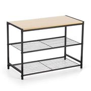 MAURY'S WOOD SCAFFALE CON 3 RIPIANI 60 X 30 X H43 CM