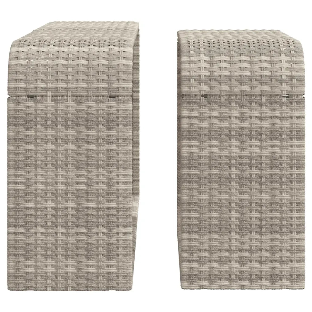 Scaffali Portaoggetti 2 pz Grigio Chiaro in Polyrattan CFW2932440