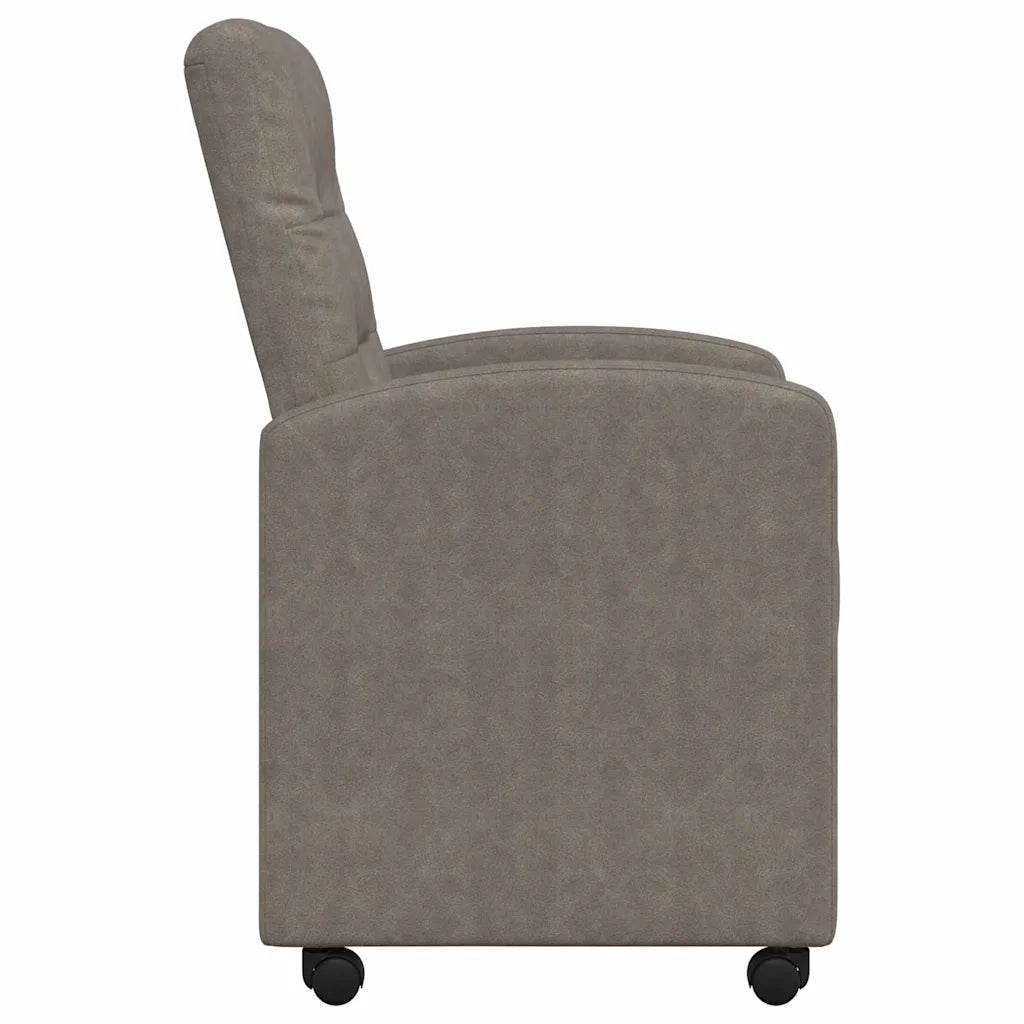 Sedie da Pranzo con Ruote 2 pcs Grigio 58 x 67 x 97 cm 42017894
