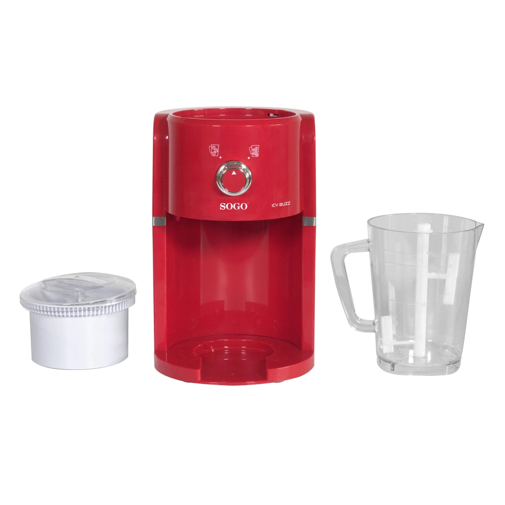 Macchina per granite e tritaghiaccio elettrico, 2 livelli ghiaccio fine o grosso, caraffa 1,1L lame inox 30W per bevande fredde - Sogo