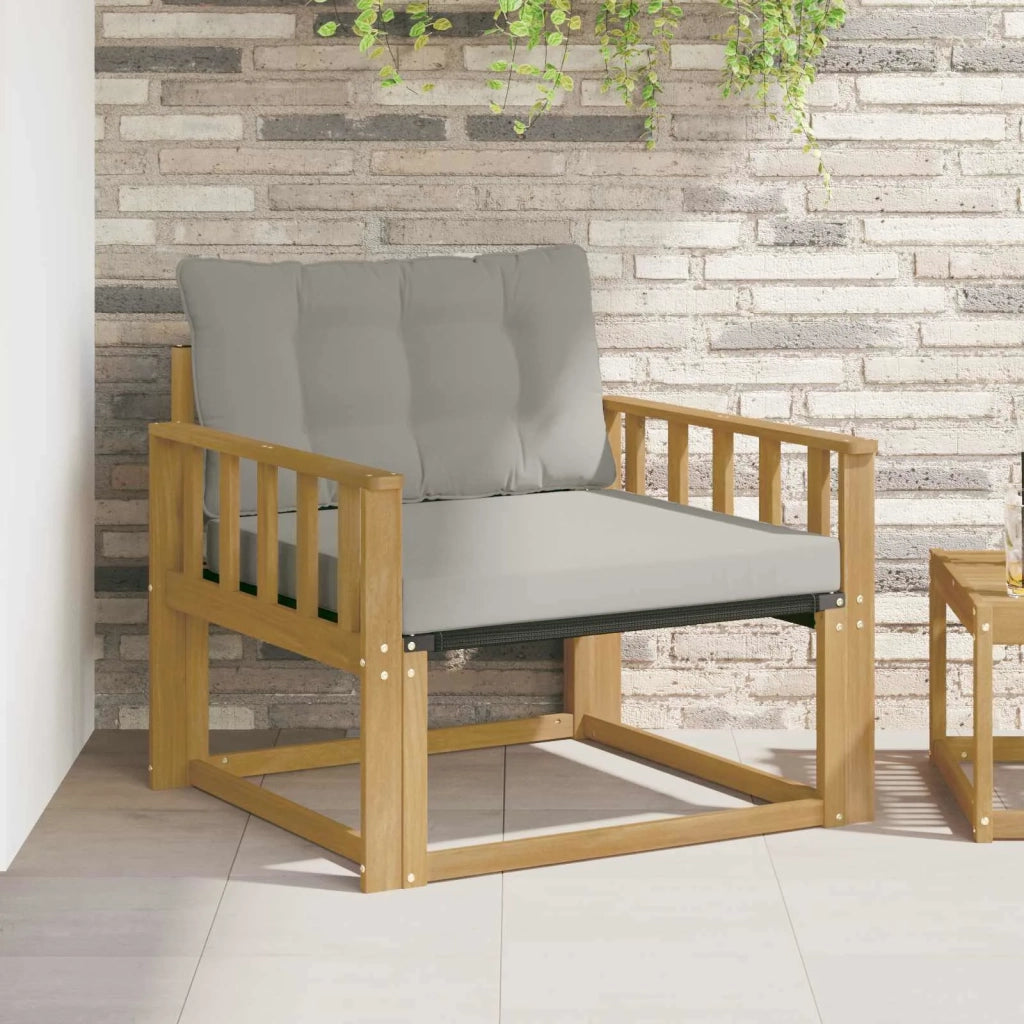 Set di divani da esterno-Sofa da giardino Legno di Acacia Massello e Textilene 992576