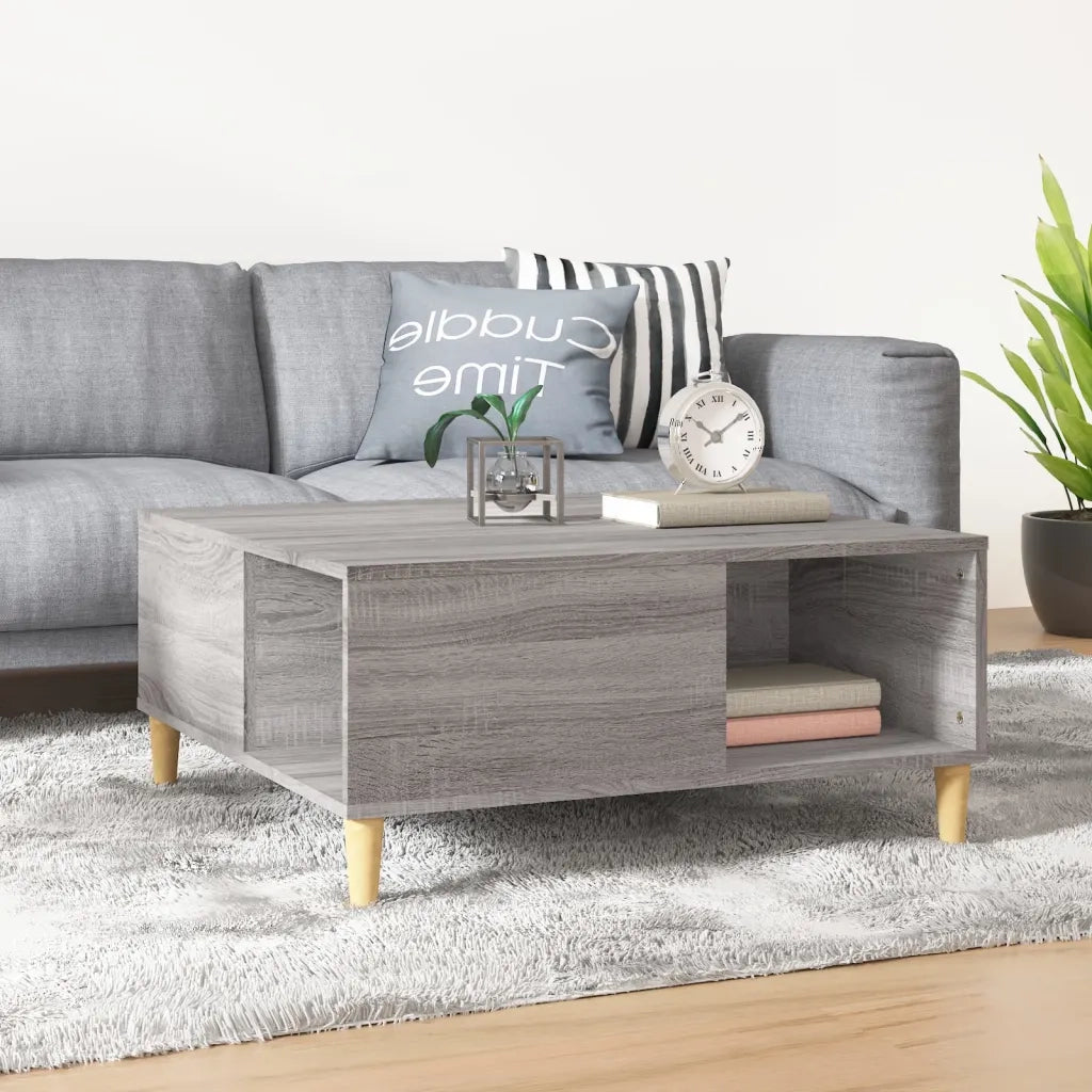 Tavolino salotto | Tavolino da caff¨¨ | Tavolino da Soggiorno Grigio Sonoma 80x80x36,5 cm Legno Multistrato