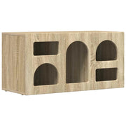 Mobile TV moderno con vani a giorno e a scomparsa 80 x 35 x 40 cm legno composito rovere Sonoma 02_0054766
