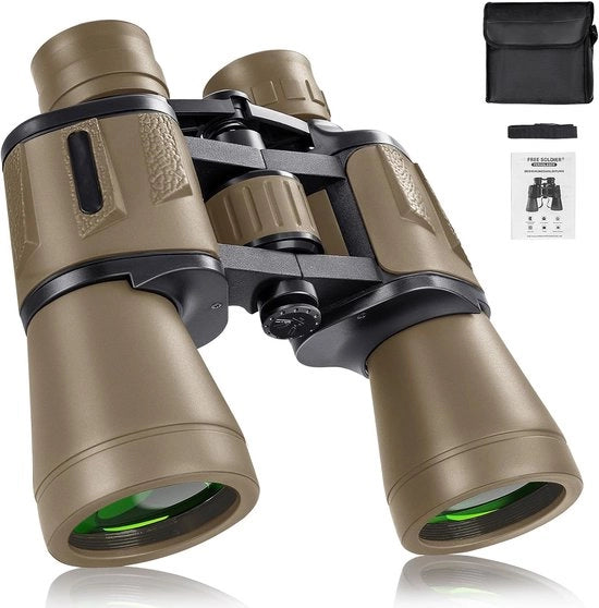 Binocolo Notturno 4K - 20x Potenza di Amplificazione con Obiettivo Grande di 50 mm - Giallo Terra
