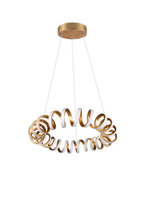 Lampada a Sospensione da Interno a LED in Metallo Oro