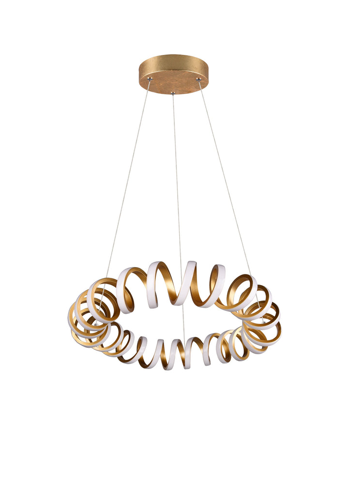 Lampada a Sospensione da Interno a LED in Metallo Oro