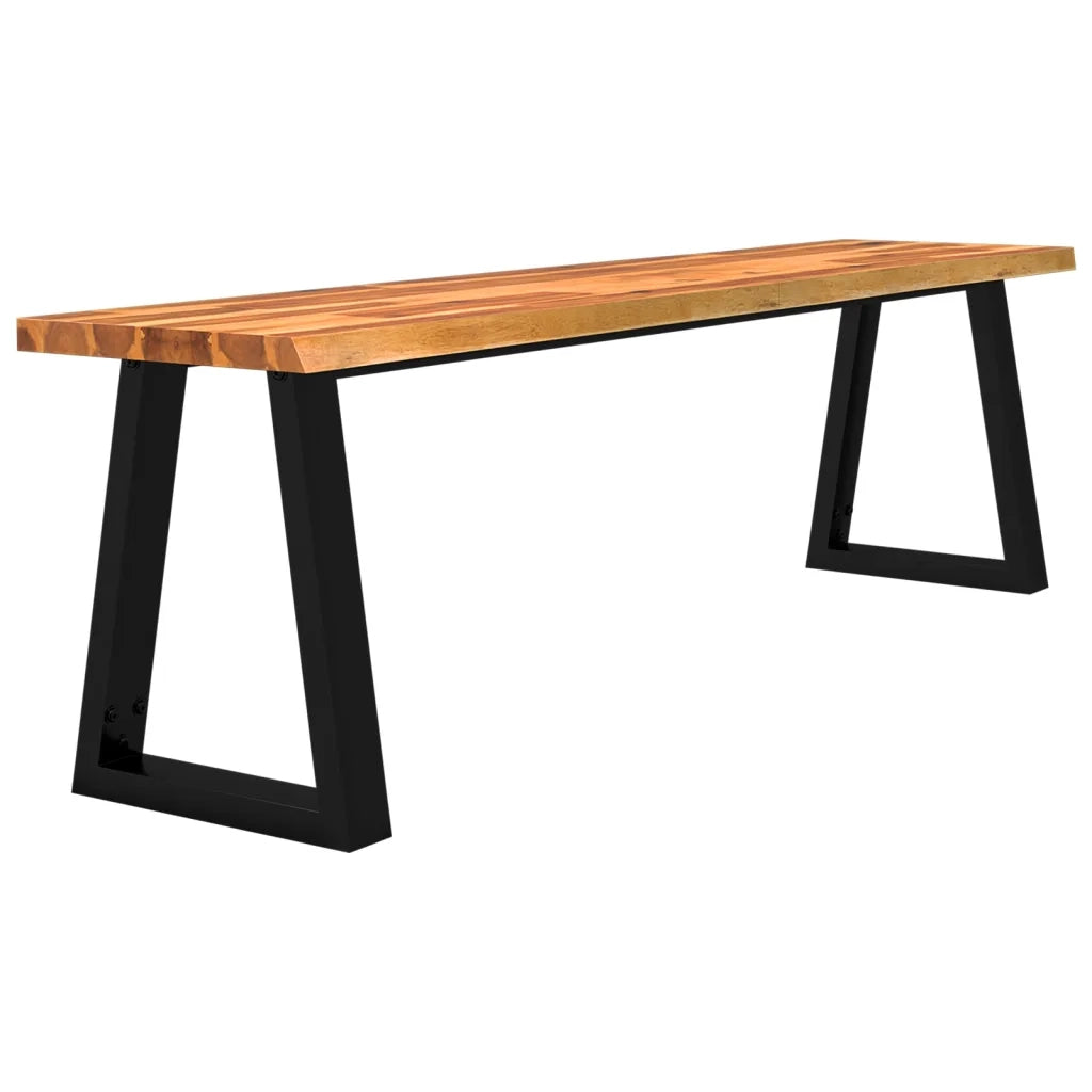 Panca con Bordi Vivi 160 cm in Legno Massello di Acacia