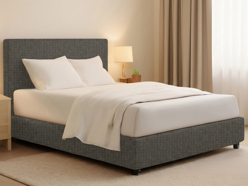 Gosport, Letto Piazza e Mezza Sfoderabile Made in Italy, Grigio Tortora