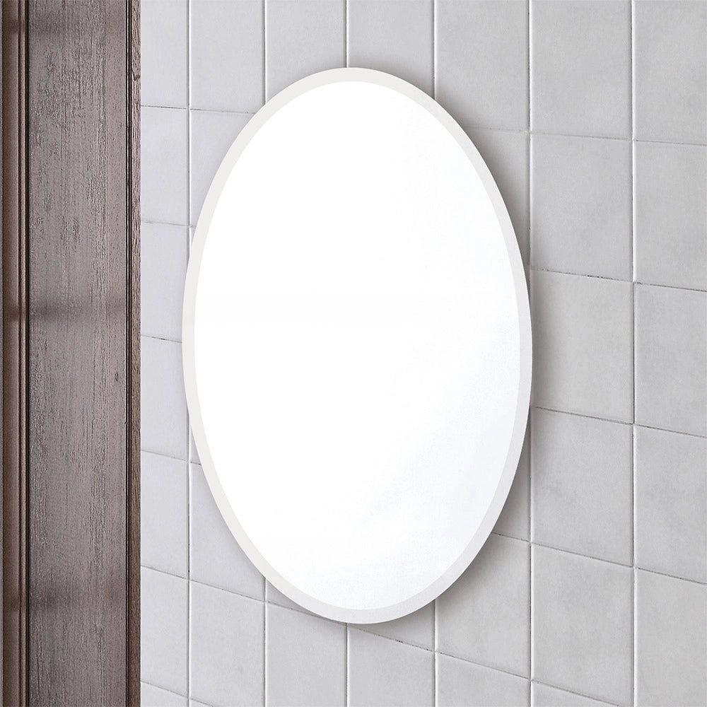 Specchio bagno ovale 65x95 cm reversibile con bisellatura 2,5 cm