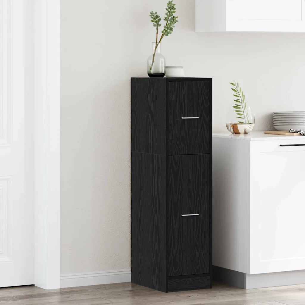 Armadio da Apoteca Rovere nero 30 x 41 x 118 cm 869002
