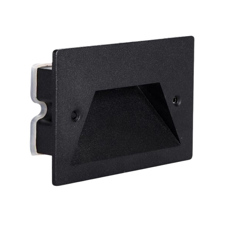 Trade Shop - Faretto Incasso Per Cassetta 503 Segnapasso 3w Tecnologia Cct Con Switch Ip65 Es49-3c - Nero