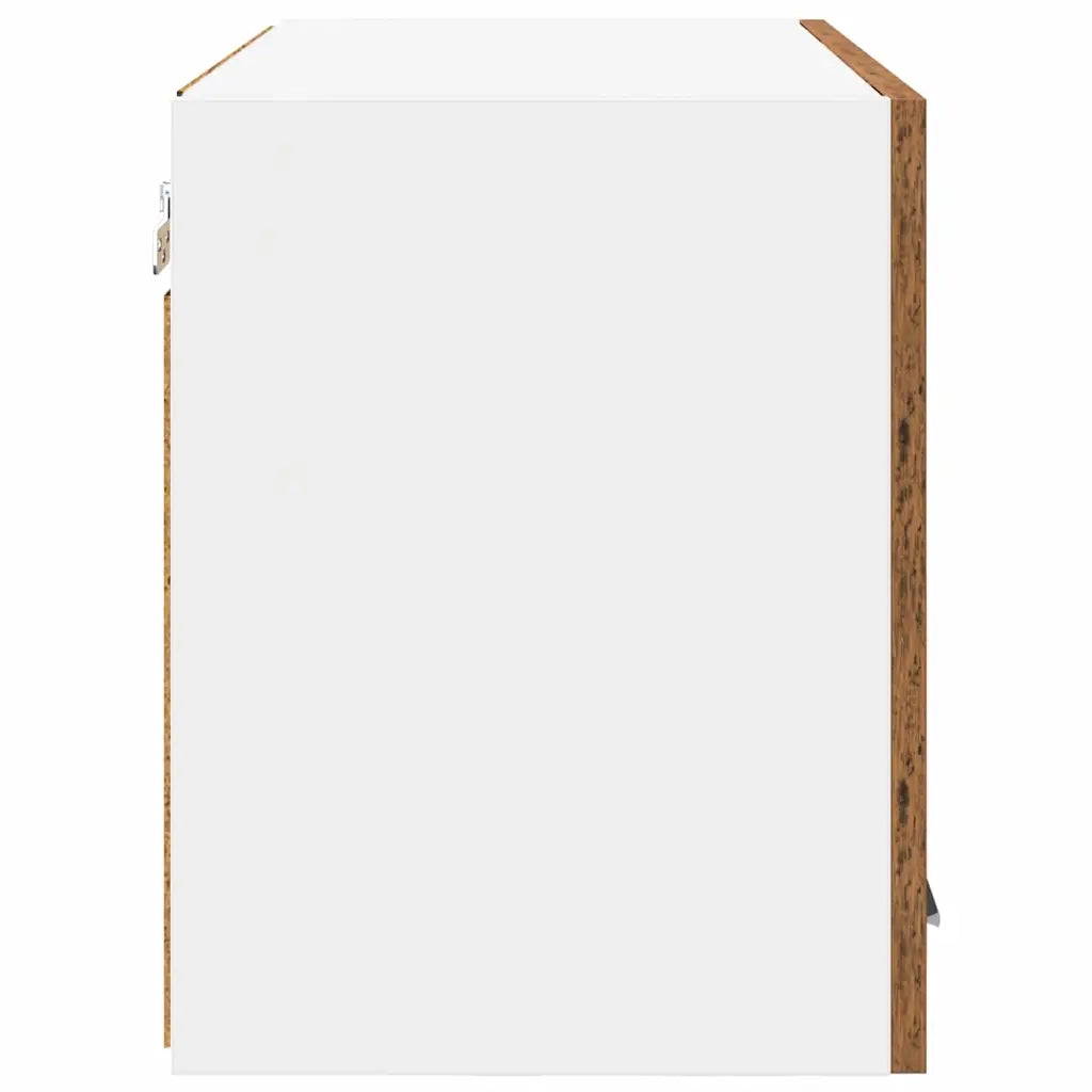 Armadio pensile 2 pcs Legno Antico e Bianco 60 x 31 x 40 cm 884175