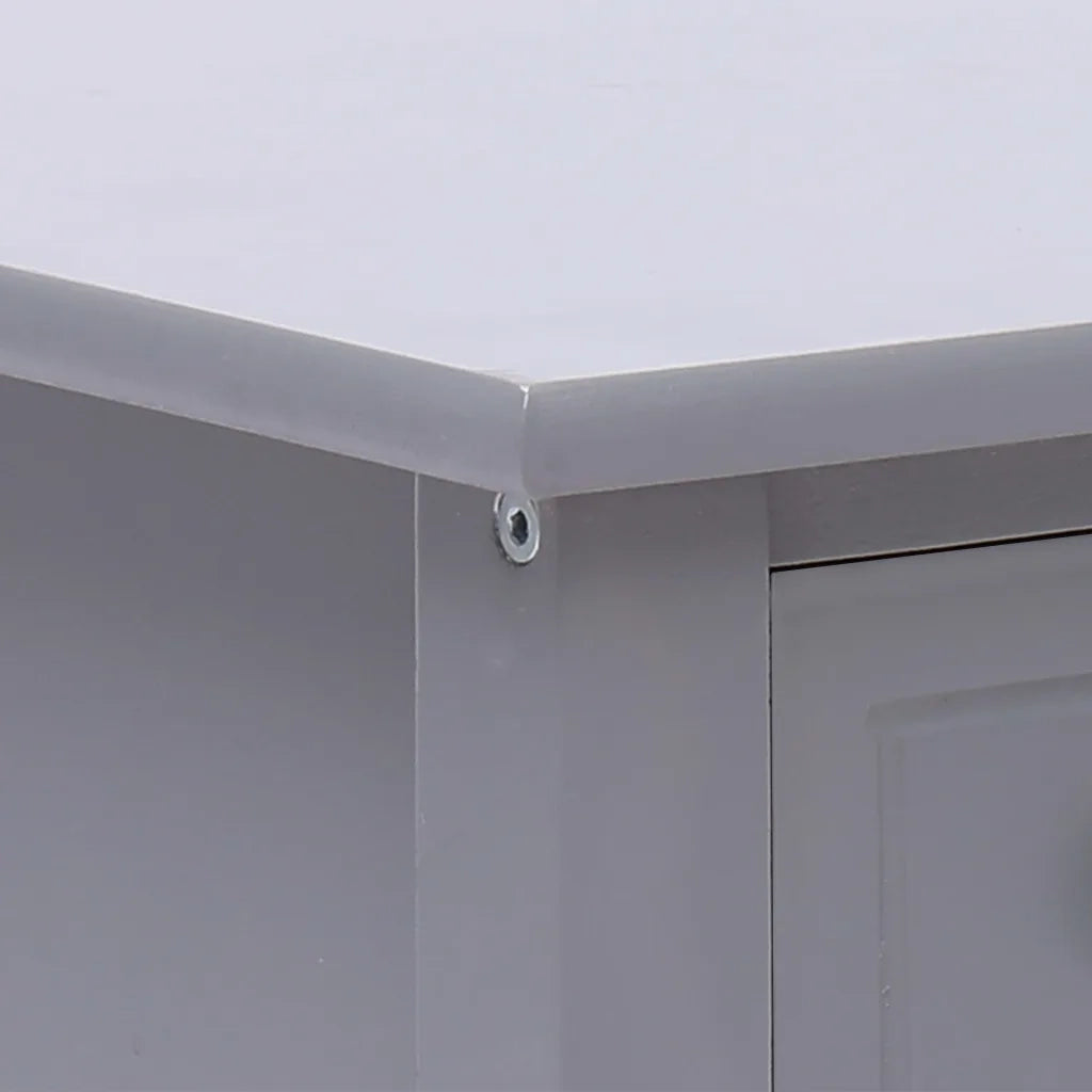 Tavolino Laterale Grigio 40x40x40 cm in Legno di Paulownia 284069