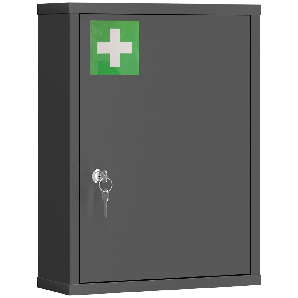 Armadietto a muro con serratura ¨C zephmum ¨C 40x15x53.5 cm, nero