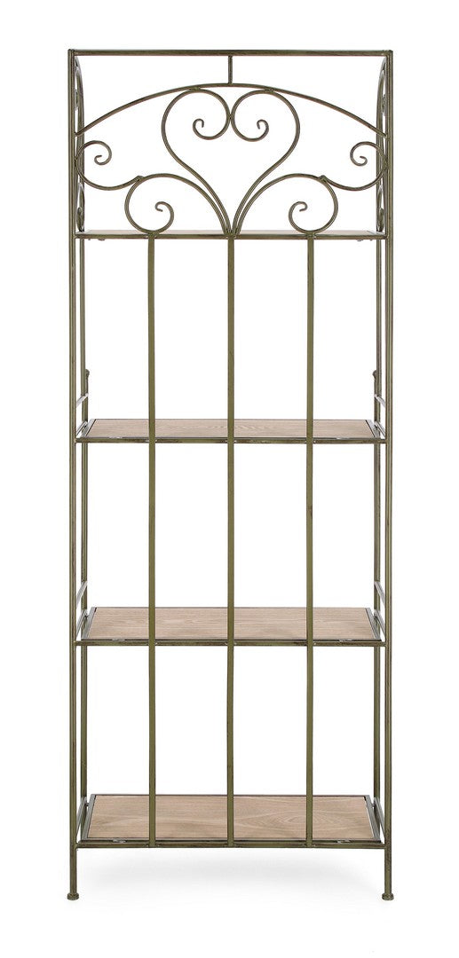 Scaffale 4 Ripiani 59x28x167 cm in Acciaio Guenda Verde Scuro