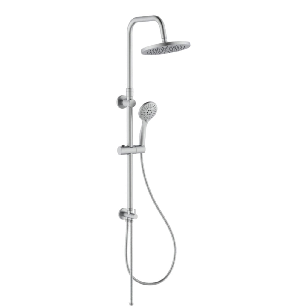 Colonna doccia in acciaio inox satinata completa