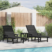 Lettino da sole 2 pcs Nero 195,5 x 53 x 98,5 cm Polietilene 3335852
