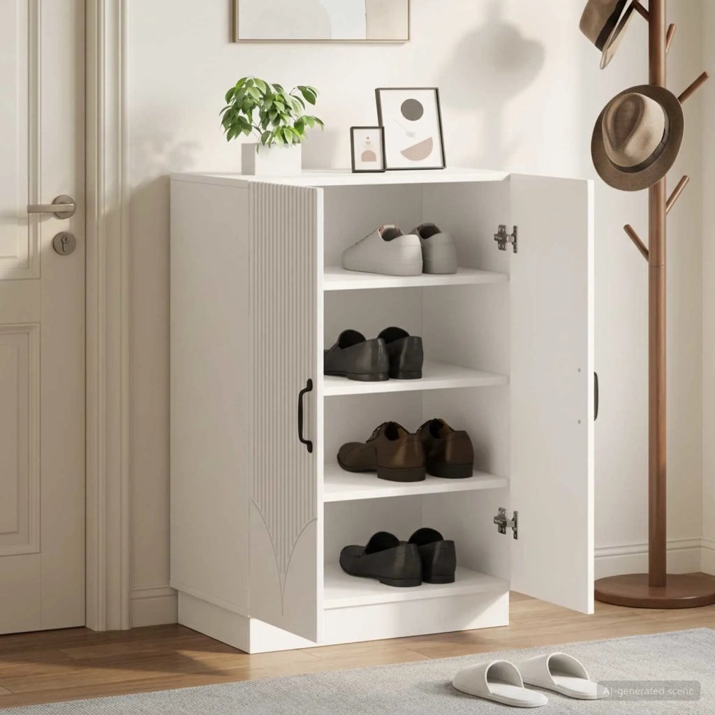 Mobile per scarpe HOORN 59,5 x 39,5 x 87 cm Bianco 897305
